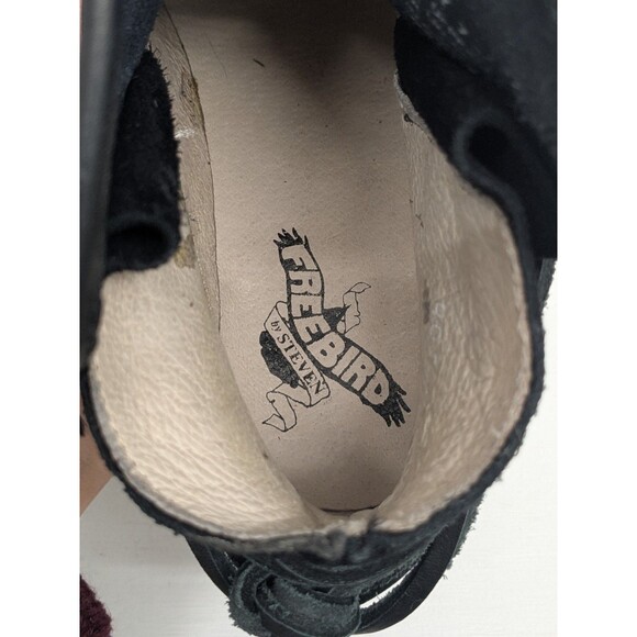 New Freebird by Steven Casey Ankle Bootie Black Leather Women's Size 7.5 Moto - Picture 8 of 10